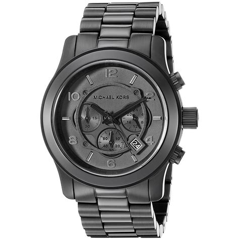 michael kors 8157|Michael Kors Men's Runway Black Ion Plated Stainless Steel.